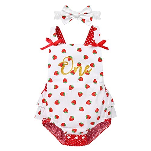 IMEKIS Baby Girl Boho Romper & Headband Summer Outfit