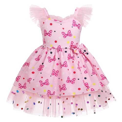 Toddler Girls Cow Print Birthday Dress