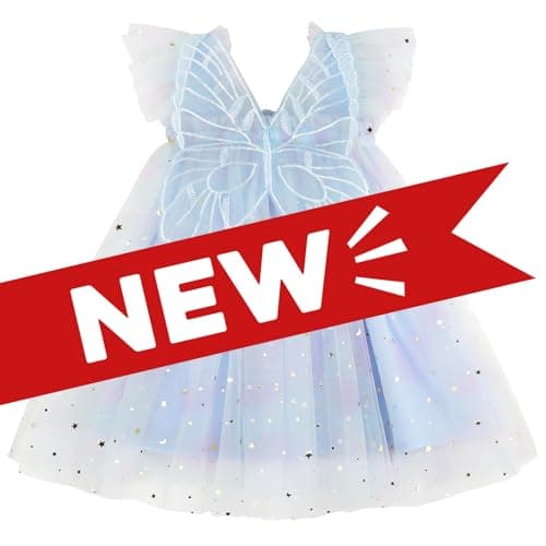 AGQT Baby Girls Butterfly Print Tulle Tutu Sundress 6M-6T