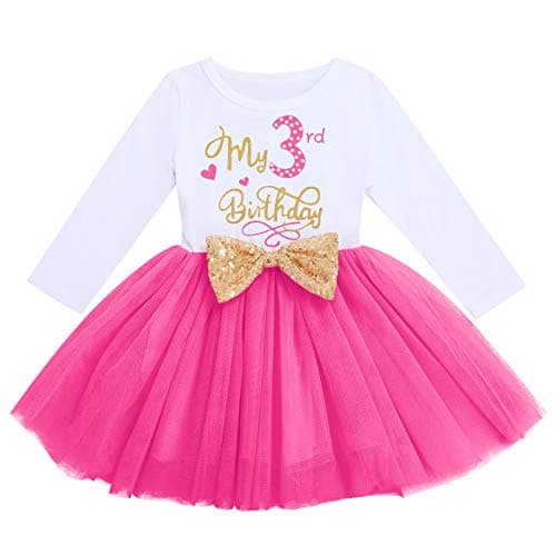 IMEKIS Baby Girl 1st 2nd 3rd Birthday Tutu Dress with Polka Dots