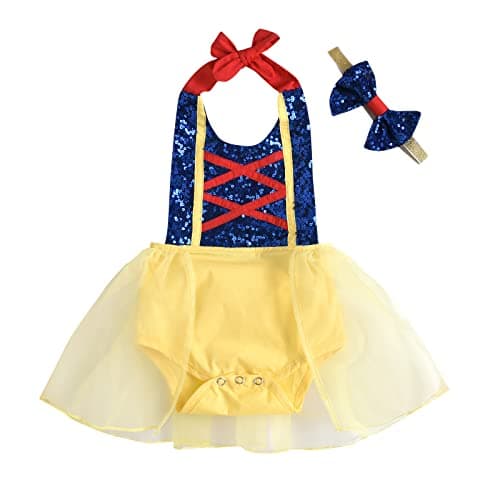 IBTOM CASTLE Baby Girl Boho One-Ruffle Lace Romper Tutu Dress for 1st Birthday Photoshoot
