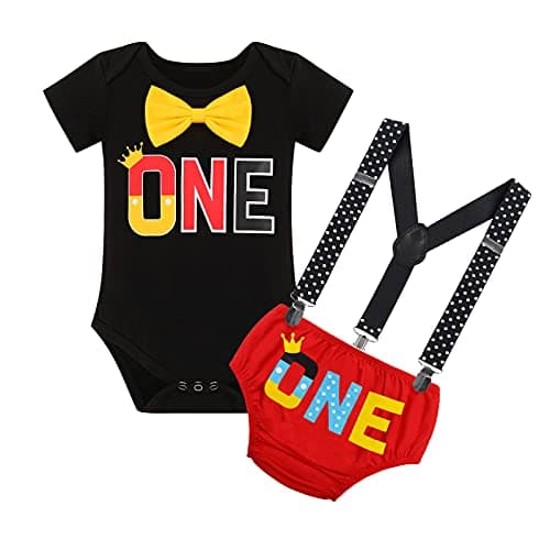 Baby Boys Mouse Theme Birthday Cake Smash Outfit
