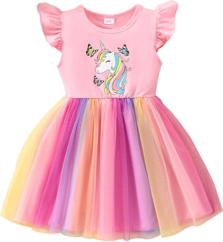 Gothletic Little Girls Tulle Tutu Dress for 2-7Y Summer Sundress