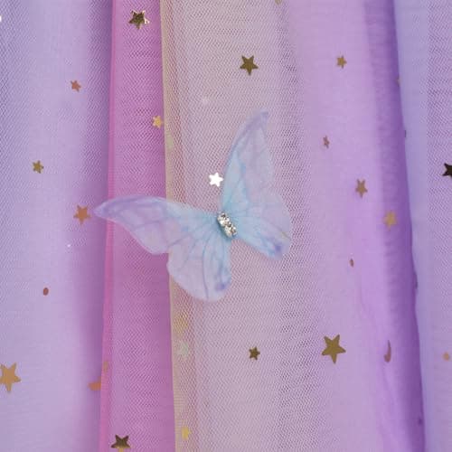 Butterfly Sparkle Sequins Tulle Dress for Toddler Girls 2-10T