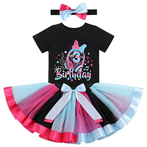 Toddler Girl Music Themed Birthday Outfit Set