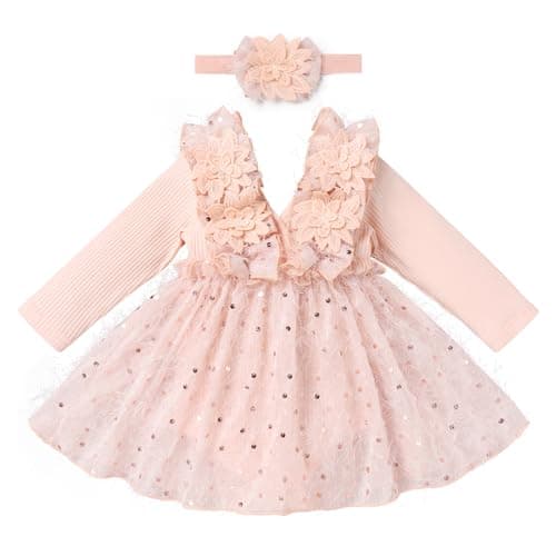 Girls 1st Birthday Snowflake Romper with Headband