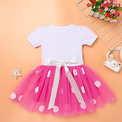 Polka Dots Birthday Princess Dress Set for Kids 1-6T