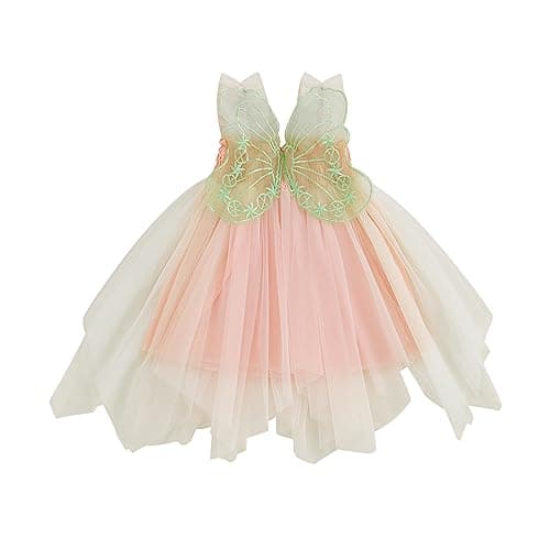 ZINTAOZT Toddler Butterfly Wings Sleeveless Skirt Birthday Party Tutu Dress