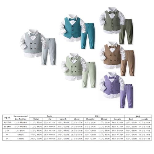 IMEKIS Toddler Boy Christening & Christmas Tuxedo Suit
