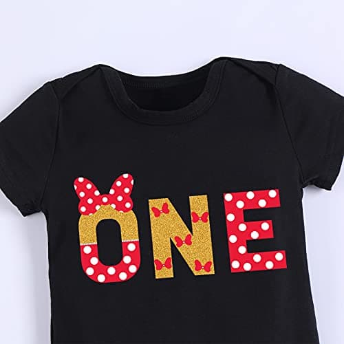 Kids Girls 3rd Birthday Cake Smash Outfit with Polka Dots Tutu Skirt