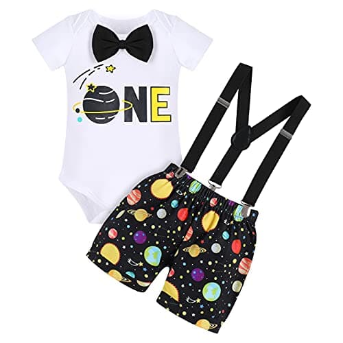 Baby Boys Space Birthday Cake Smash Outfit