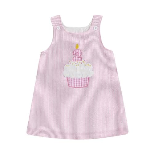 GOOCHEER Baby Girl Cake Embroidery One-Year-Old Dress