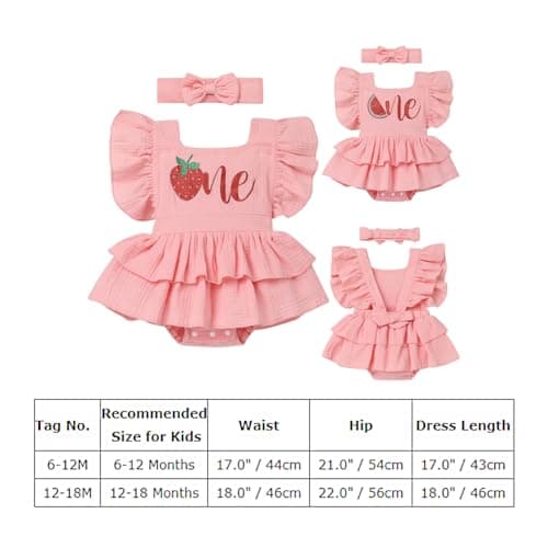 Berry Melon First Birthday Romper Headband Set for Baby Girl