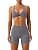 Workout Sets for Women 2 Piece Twist Front Halter Sports Bras High Waist Booty Shorts Exercise Gym Yoga Outfit