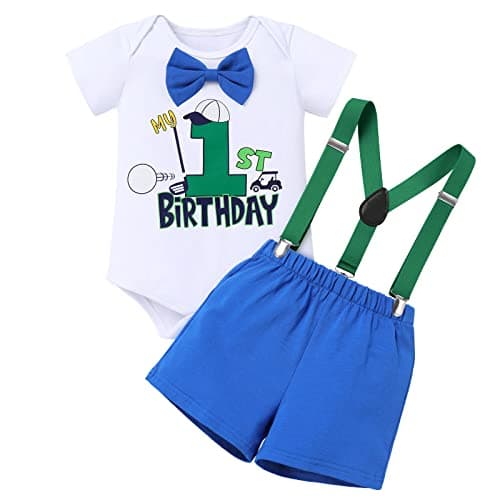 ODASDO Baby Boy Ocean Themes 1st Birthday Smash Cake Romper Set