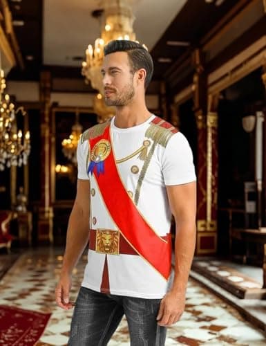 Funny Men's Prince Costume T-Shirt for Halloween