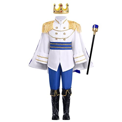 Boy Prince Charming Costume for Halloween King Cosplay Medieval Royal Outfit