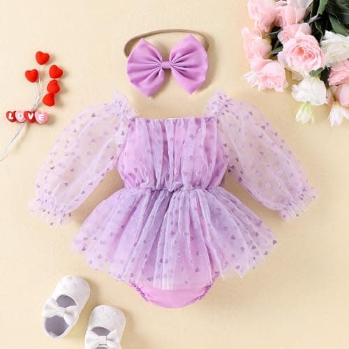 Newborn Baby Girls Butterfly Romper Princess Dress