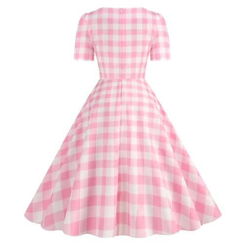IMEKIS Womens 1950s Vintage Polka Dots Audrey Hepburn Dress