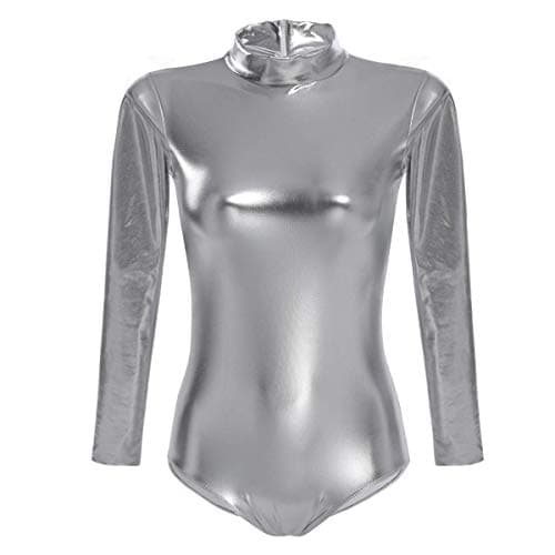 Metallic Alien Bodysuit Costume for Women Halloween Cosplay