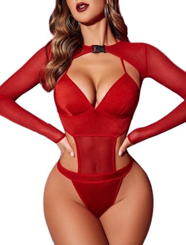 Avidlove Women's Festival Sexy Lingerie Bodysuit Set