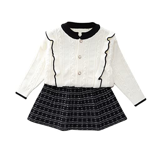 Toddler Girls Knitted Sweater and Skirt Set