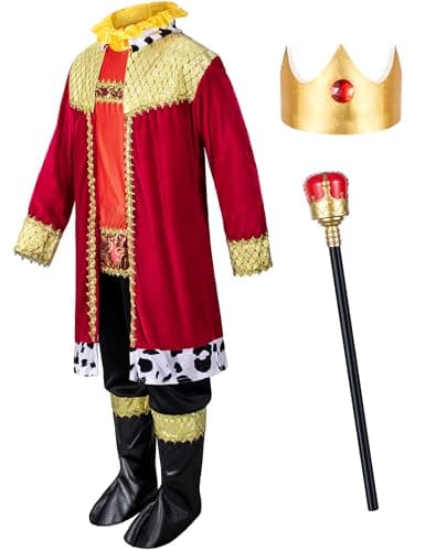 Elibelle Boys' Red Royal Birthday & Halloween Cosplay Outfit