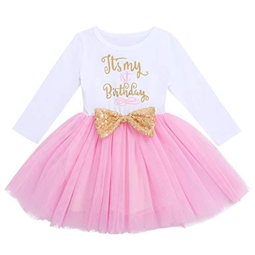 IMEKIS Baby Girl 1st 2nd 3rd Birthday Tutu Dress with Polka Dots