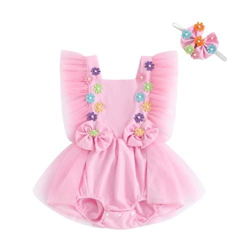 Newborn Baby Girl Butterfly Romper Jumpsuit