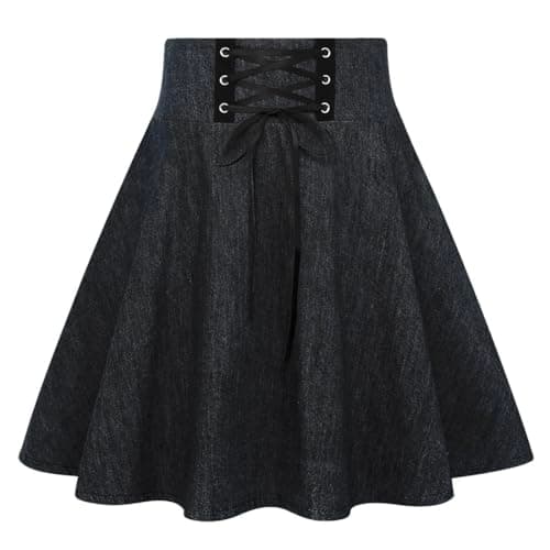 IDEALSANXUN Women's High Waist Gothic Plaid Mini Skirts