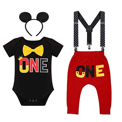 IMEKIS Toddler Boys 2nd Birthday Outfit Bowtie Romper Pants Headband