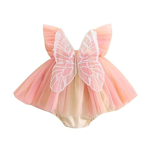 Newborn Baby Girl Butterfly Romper Jumpsuit