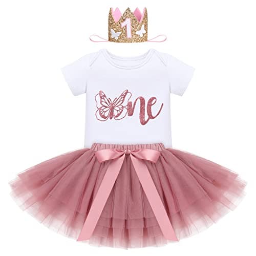 IDOPIP Butterfly 1st Birthday Tutu Outfit & Accessories Costco