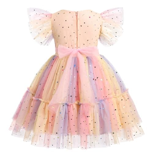 Confetti Stars Birthday Princess Dress for Toddler Girls