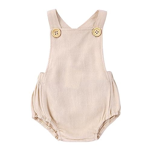 IBTOM CASTLE Baby First Birthday Sleeveless Corduroy Romper Cake Smash Outfit