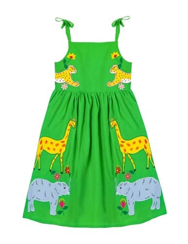Minitaylor Girls' Casual Sleeveless Dresses Back Cutout Elastic Waist Pattern