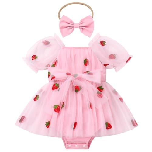 ODASDO Baby Girl Birthday Party Dress Cake Smash Outfit