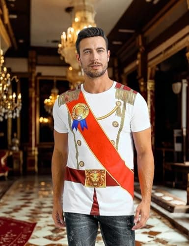 Funny Men's Prince Costume T-Shirt for Halloween
