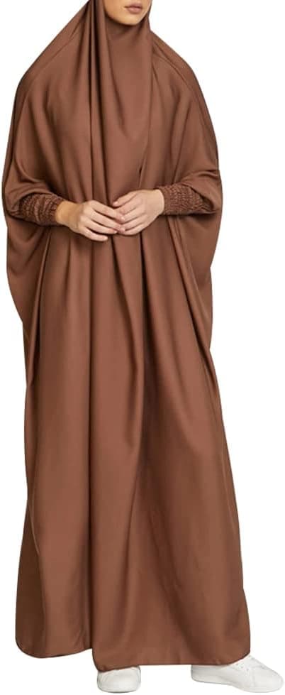 Women Muslim Abaya Long Sleeve Eid Dress Full Cover Middle East Arabian Robe Ramadan Dubai Islamic Prayer Clothes