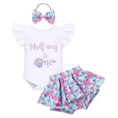IMEKIS Baby Girls 1st Birthday Outfit Sunflower Romper + Ruffled Shorts + Headband Set for Photo Shoot  
IMEKIS Baby Girls 1st Birthday Sunflower Romper + Pretty Ruffles + Headband Party Wear for Cake Smash Event  
IMEKIS Baby Girls First Birthday Su