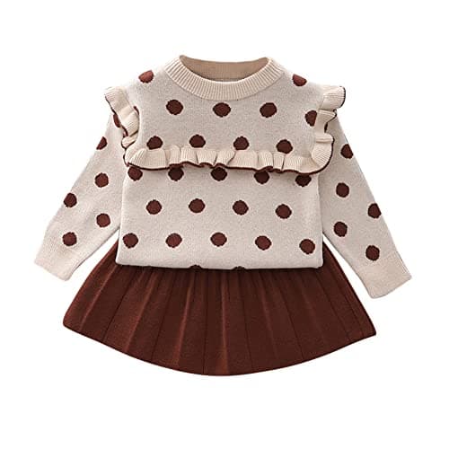 Toddler Girls Knitted Sweater and Skirt Set