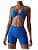 Workout Sets for Women 2 Piece Twist Front Halter Sports Bras High Waist Booty Shorts Exercise Gym Yoga Outfit