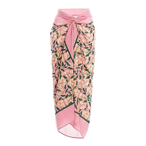IMEKIS Women's Floral Beach Swim Suit Wrap Skirt Summer Holiday Outfit