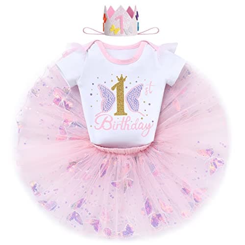 IDOPIP Butterfly 1st Birthday Tutu Outfit & Accessories Costco
