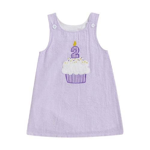 GOOCHEER Baby Girl Cake Embroidery One-Year-Old Dress