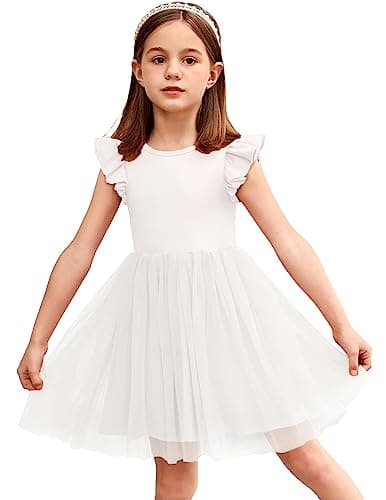 Arshiner Fluffy Tutu Dress for Little Girls 2-6Y Casual Party Sundress