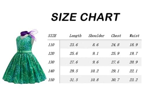 Girls Green Cosplay Costume with Wig for Halloween