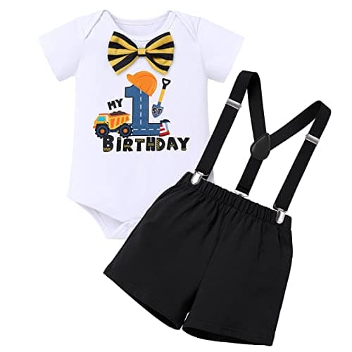 ODASDO Baby Boy Ocean Themes 1st Birthday Smash Cake Romper Set