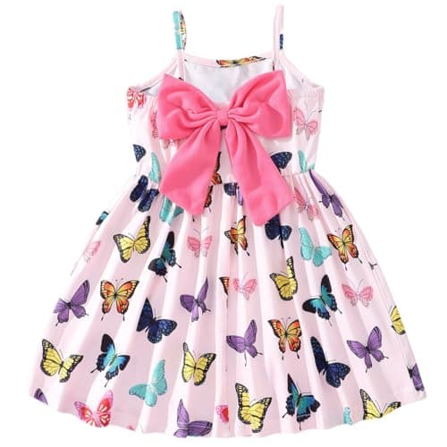 NUBEEHOHO Toddler Dinosaur Backless Sundress for Birthday Beach