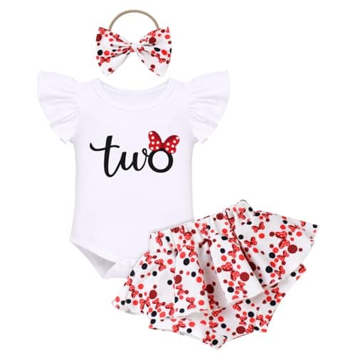 Summer Baby Girls Sunflower Mouse Outfit Set